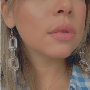 Clear Chain Earrings